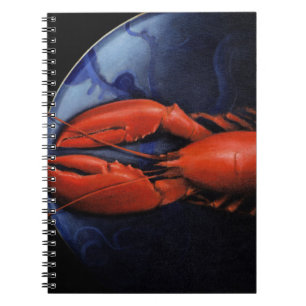 Lobster on Tiffany Plate Notebook