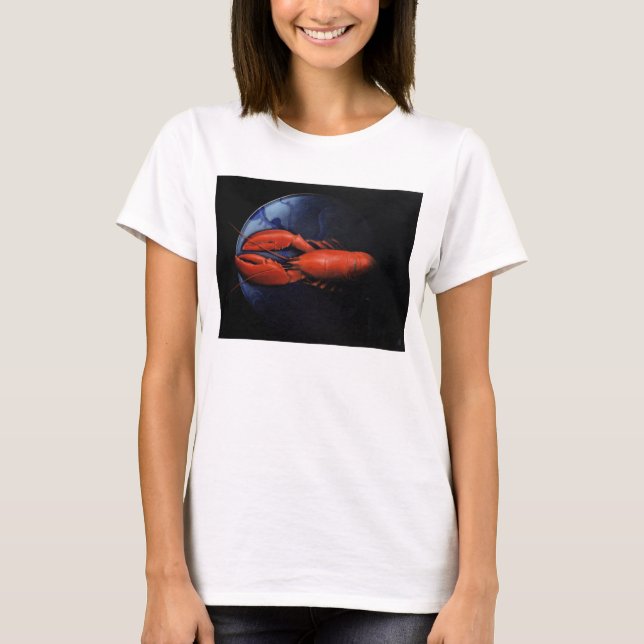 Lobster on Tiffany Plate T-Shirt (Front)