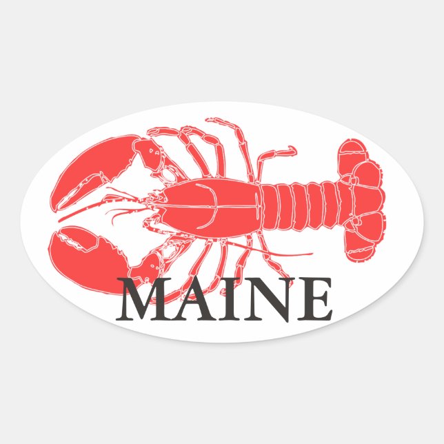 LOBSTER!!! OVAL STICKER (Front)