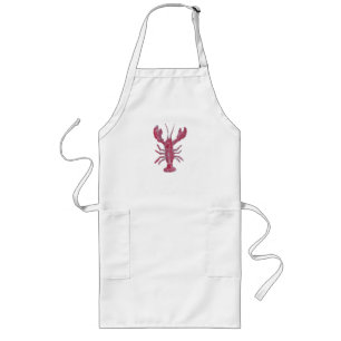 Lobster Painting Coastal Beach Long Apron