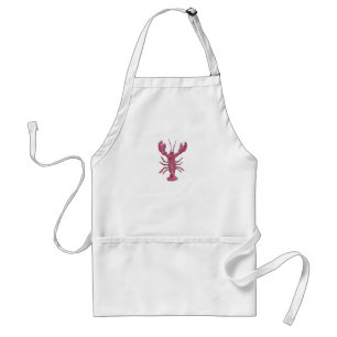 Lobster Painting Nautical Coastal Standard Apron