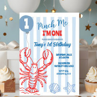 Lobster Pinch Me I'm one Birthday Party
