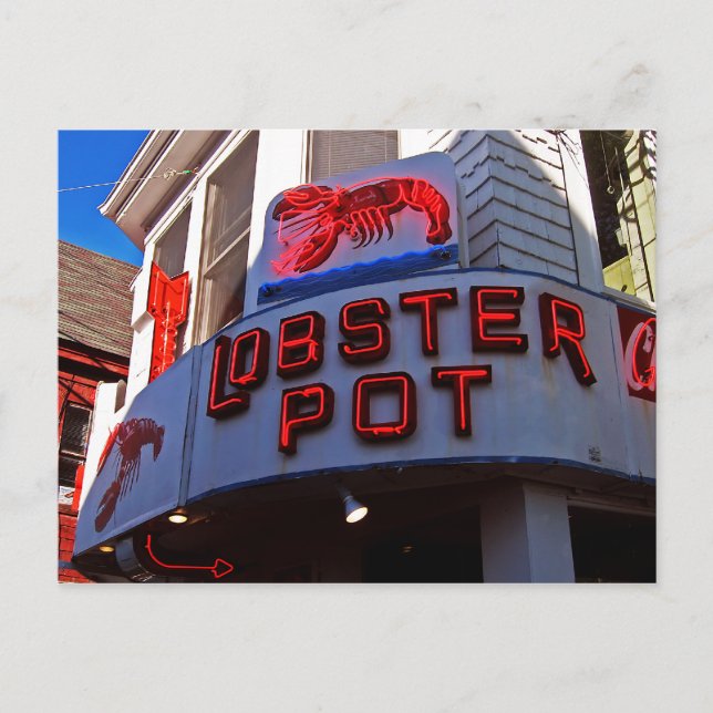Lobster Pot Neon Sign Postcard (Front)