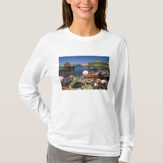 Lobster pots, buoys, and ropes on the dock at T-Shirt