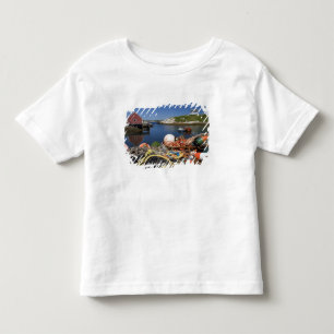 Lobster pots, buoys, and ropes on the dock at toddler T-Shirt