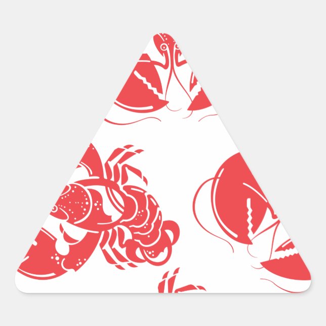 lobster print triangle sticker (Front)