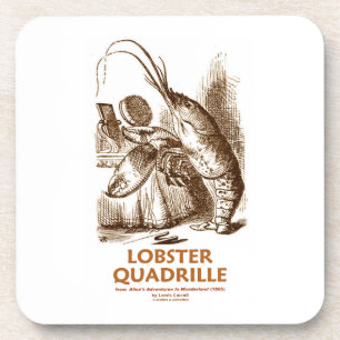 Lobster Quadrille (Brush Mirror Wonderland Humour) Coaster