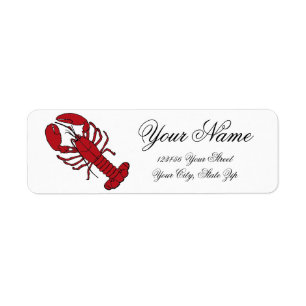 Lobster Return Address Label