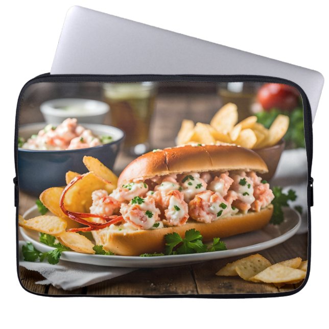 Lobster Roll And Potato Chips Laptop Sleeve (Front)