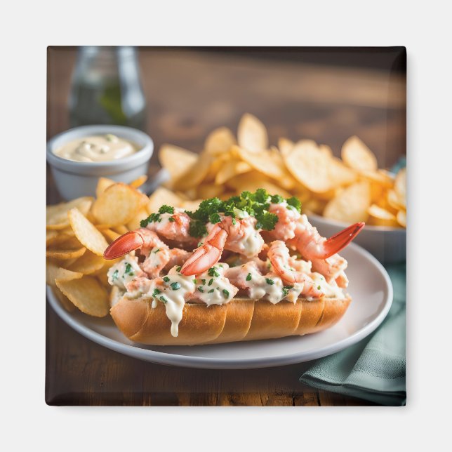 Lobster Roll and Potato Chips Magnet (Front)