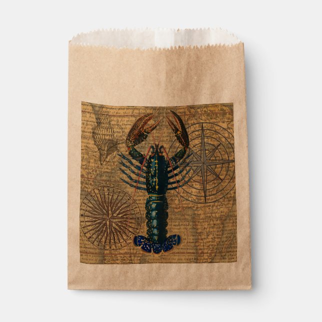Lobster Shellfish Seafood Maine Classic Ocean Favour Bags (Front)
