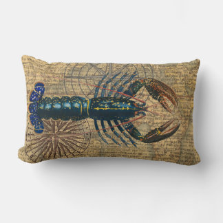Lobster Shellfish Seafood Maine Classic Ocean Lumbar Cushion