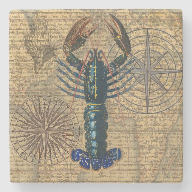 Lobster Shellfish Seafood Maine Classic Ocean Stone Coaster (Front)