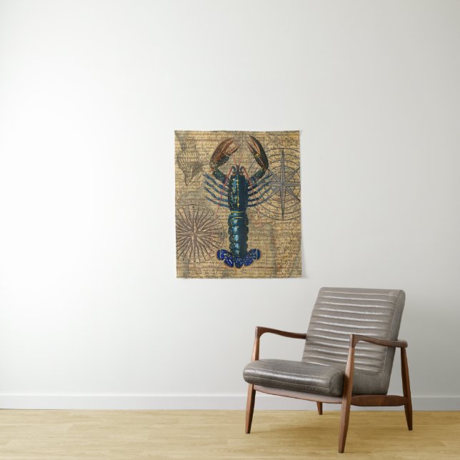 Lobster Shellfish Seafood Maine Classic Ocean Tapestry (In Situ)