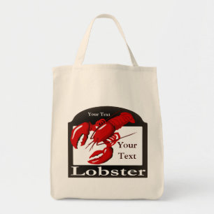 Lobster Sign Design Template  Grocery Tote Bag