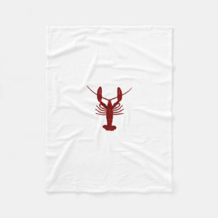 Lobster Silhouette Fleece Blanket