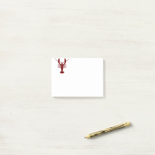Lobster SIlhouette Post-it Notes (On Desk)