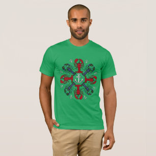 Lobster Snowflake Anchor N.S.Christmas ugly shirt
