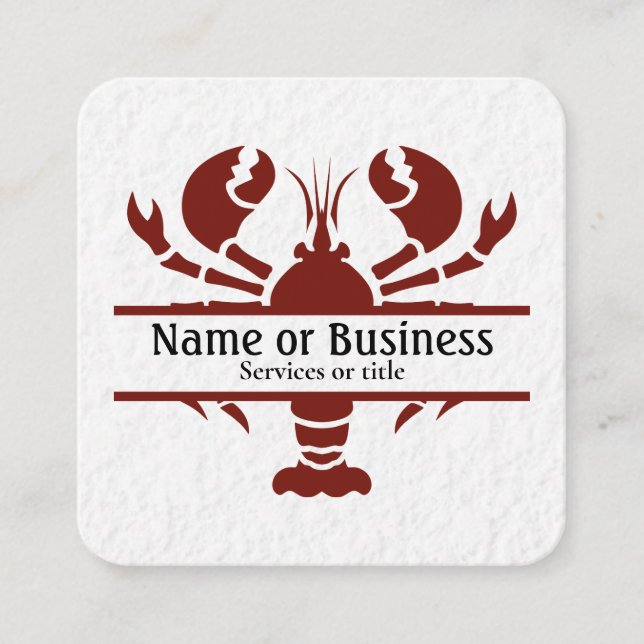 Lobster Square Business Card (Front)