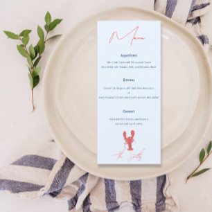 Lobster Themed Maine wedding Menu