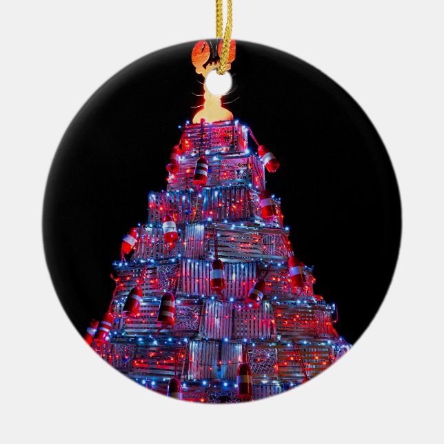Lobster Trap Christmas Tree Ornament (Front)