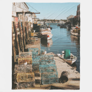 LOBSTER TRAPS FLEECE BLANKET
