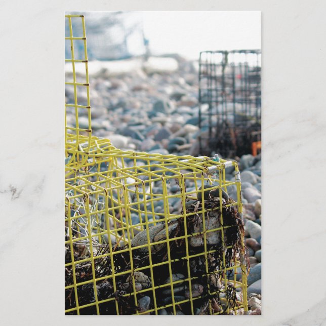Lobster Traps on Rocky Beach (Front)