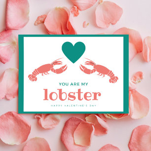 Lobster Valentine's Day Holiday Postcard