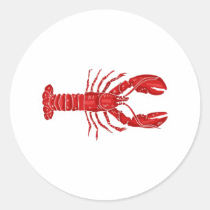 Lobster Vector Classic Round Sticker