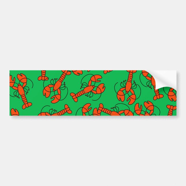 Lobster Wallpaper Bumper Sticker (Front)
