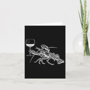 Lobster Wine Drinking Shirt Funny Beach Cruise Vac Card