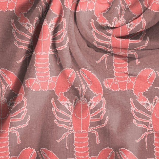Lobsters on Mauve Patterned Craft Fabric (Creator Uploaded)