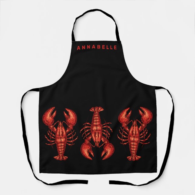Lobsters Personalise Apron (Front)