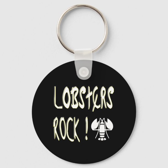 Lobsters Rock! Keychain (Front)