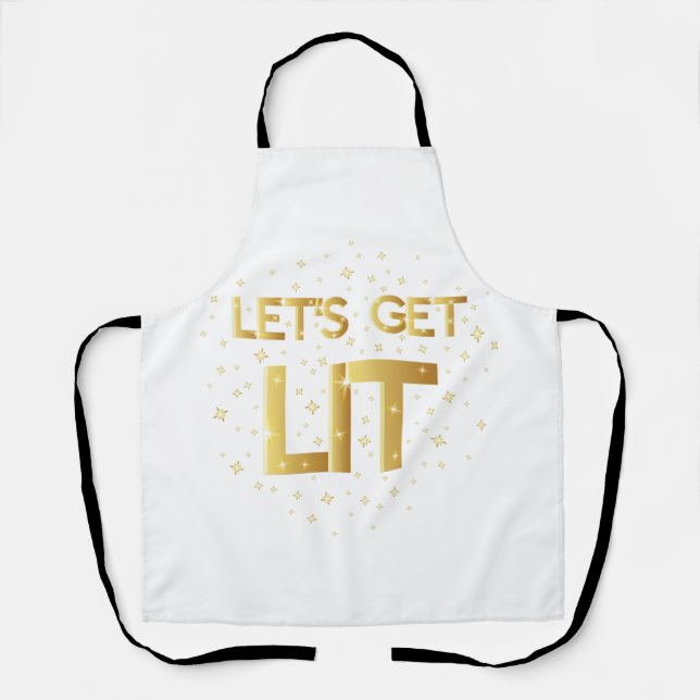 Loc_d Hair Black Woman Merry Christmas Santa Hat X Apron (Front)