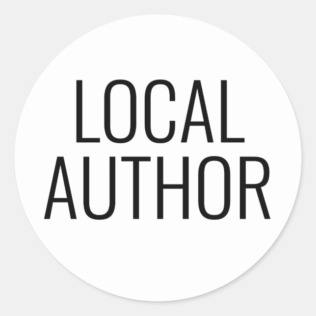 LOCAL AUTHOR Sticker for books (Front)