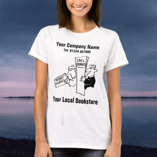 Local Bookstore, Book Sellers or Book Shop Design. T-Shirt