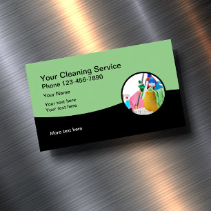 Local Cleaning Service Modern Business Card Magnet