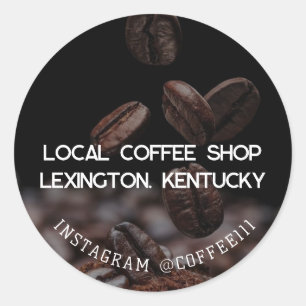 Local Coffee Shop Classic Round Sticker