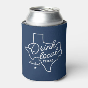 Local Dinking Texas Custom Name Can Cooler