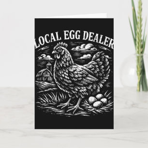 Local Egg Dealer Funny Chicken Farm Vintage Easter Card