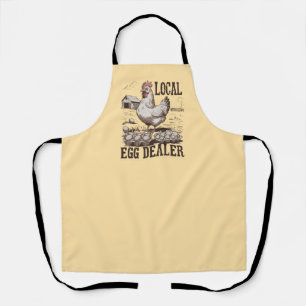 Local Egg Dealer Funny Retro Easter Farm Chicken Apron