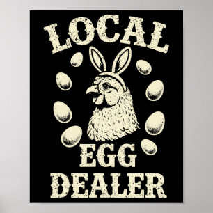 Local Egg Dealer Poultry Farm Easter Day Farmer  Poster