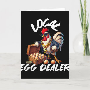 Local Egg Dealer Retro Chicken Funny Farmer Easter Card