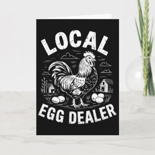 Local Egg Dealer Retro Funny Chicken Easter Farmho Card