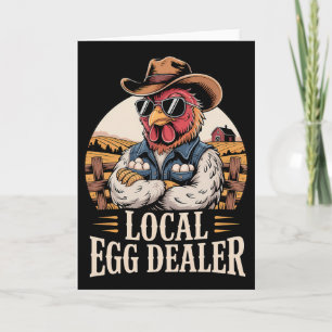 Local Egg Dealer Roster Easter Funny Chicken Farme Card