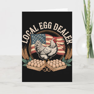 Local Egg Dealer Roster Easter Funny Chicken Farme Card