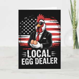 Local Egg Dealer Roster Easter Funny Chicken Farme Card