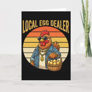Local Egg Dealer Roster Easter Funny Chicken Farme Card