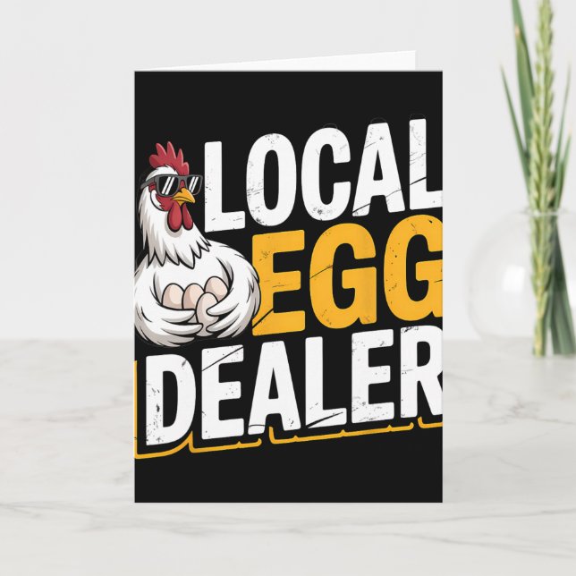 Local Egg Dealer Roster Easter Funny Chicken Farme Card (Front)